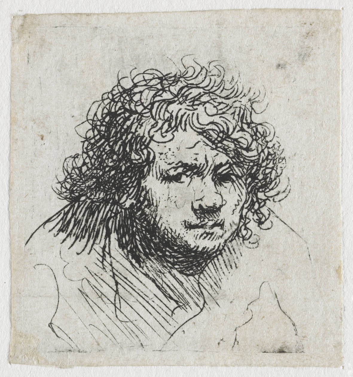 Autoritratto inclinato in avanti: busto da Rembrandt van Rijn