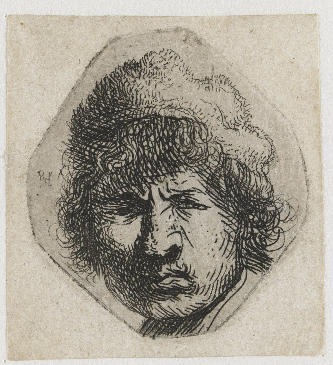 Autoritratto accigliato da Rembrandt van Rijn