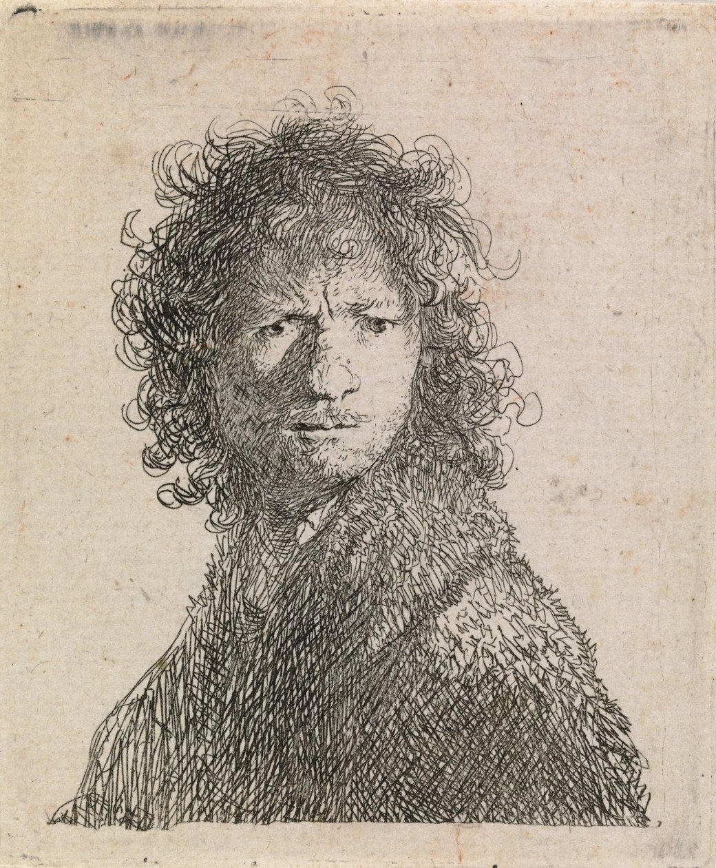 Autoritratto, con espressione accigliata da Rembrandt van Rijn
