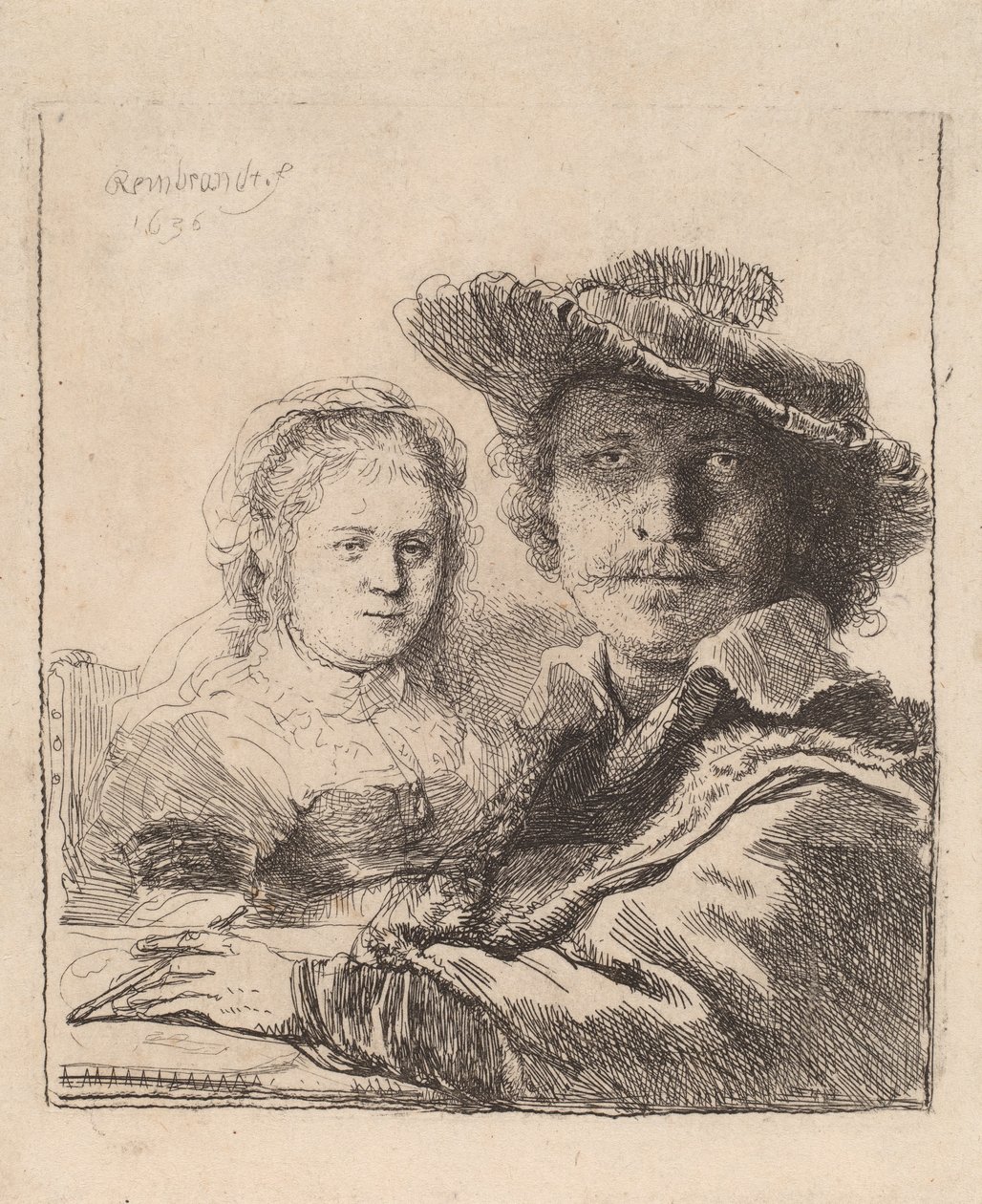 Autoritratto con Saskia, 1636 da Rembrandt van Rijn