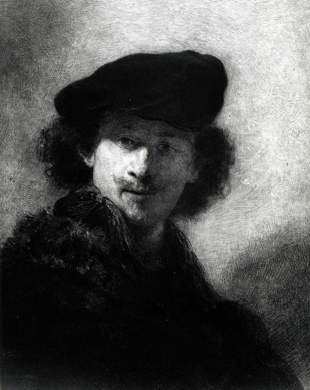 Autoritratto con Berretto di Velluto da Rembrandt van Rijn