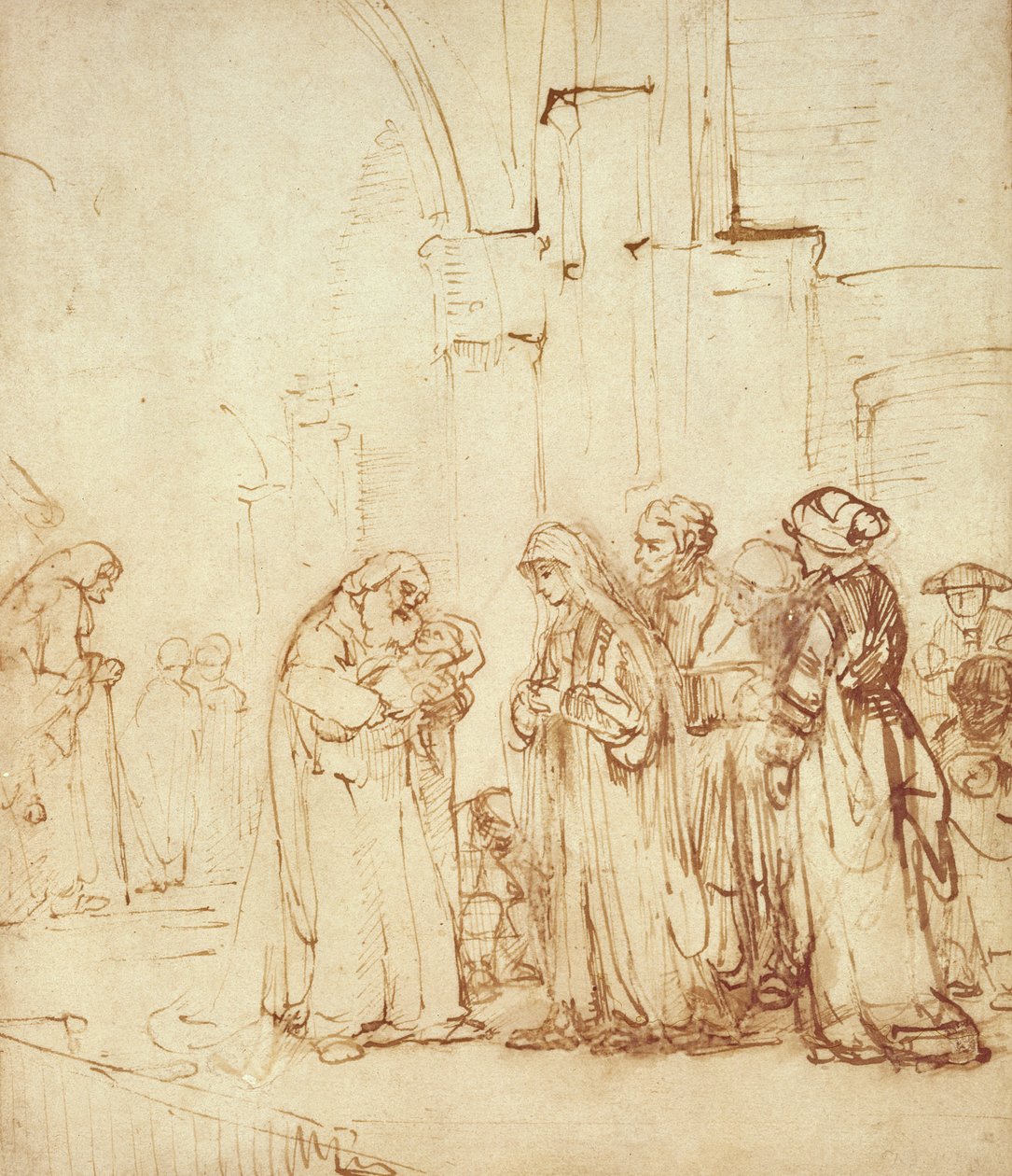 Simeone e Gesù nel Tempio da Rembrandt van Rijn