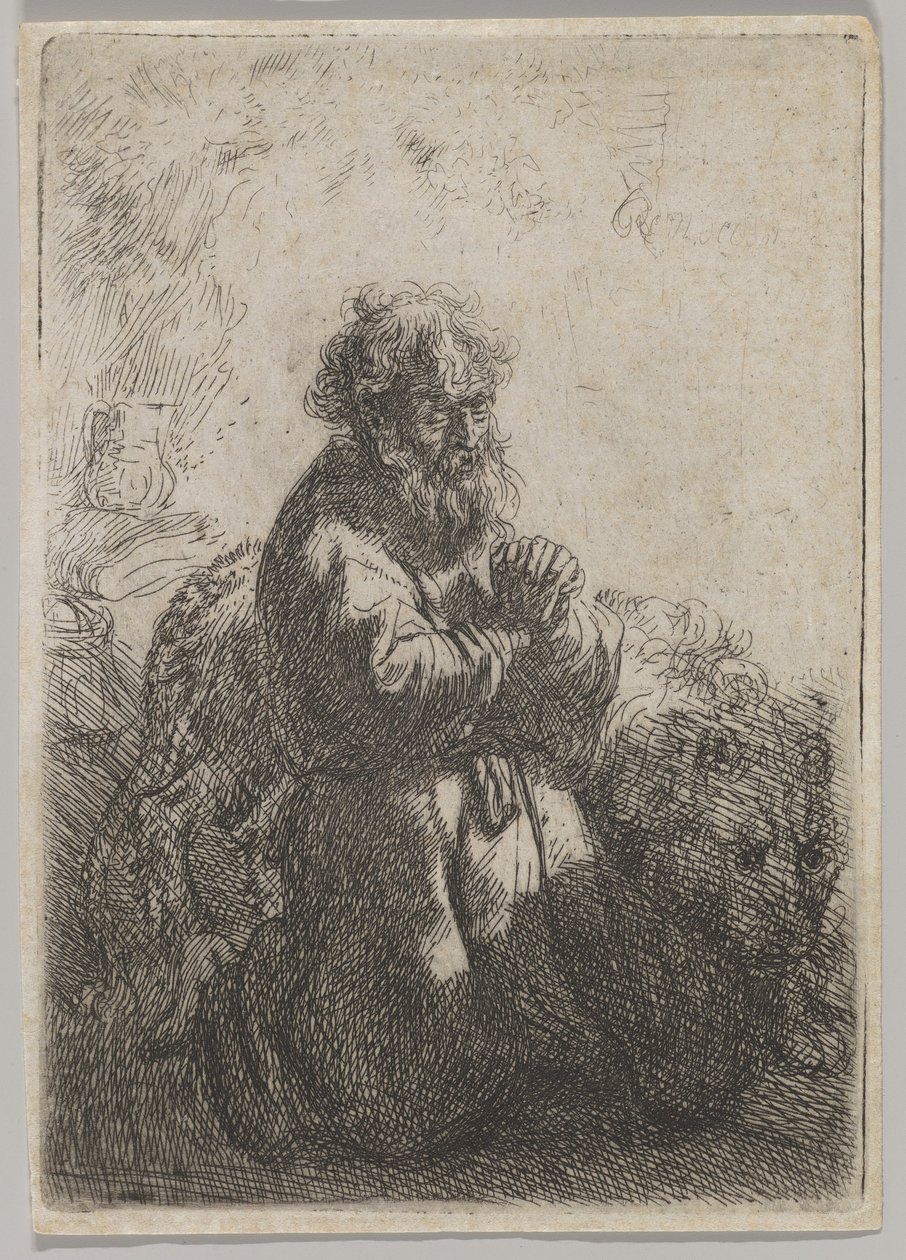 San Girolamo in preghiera da Rembrandt van Rijn