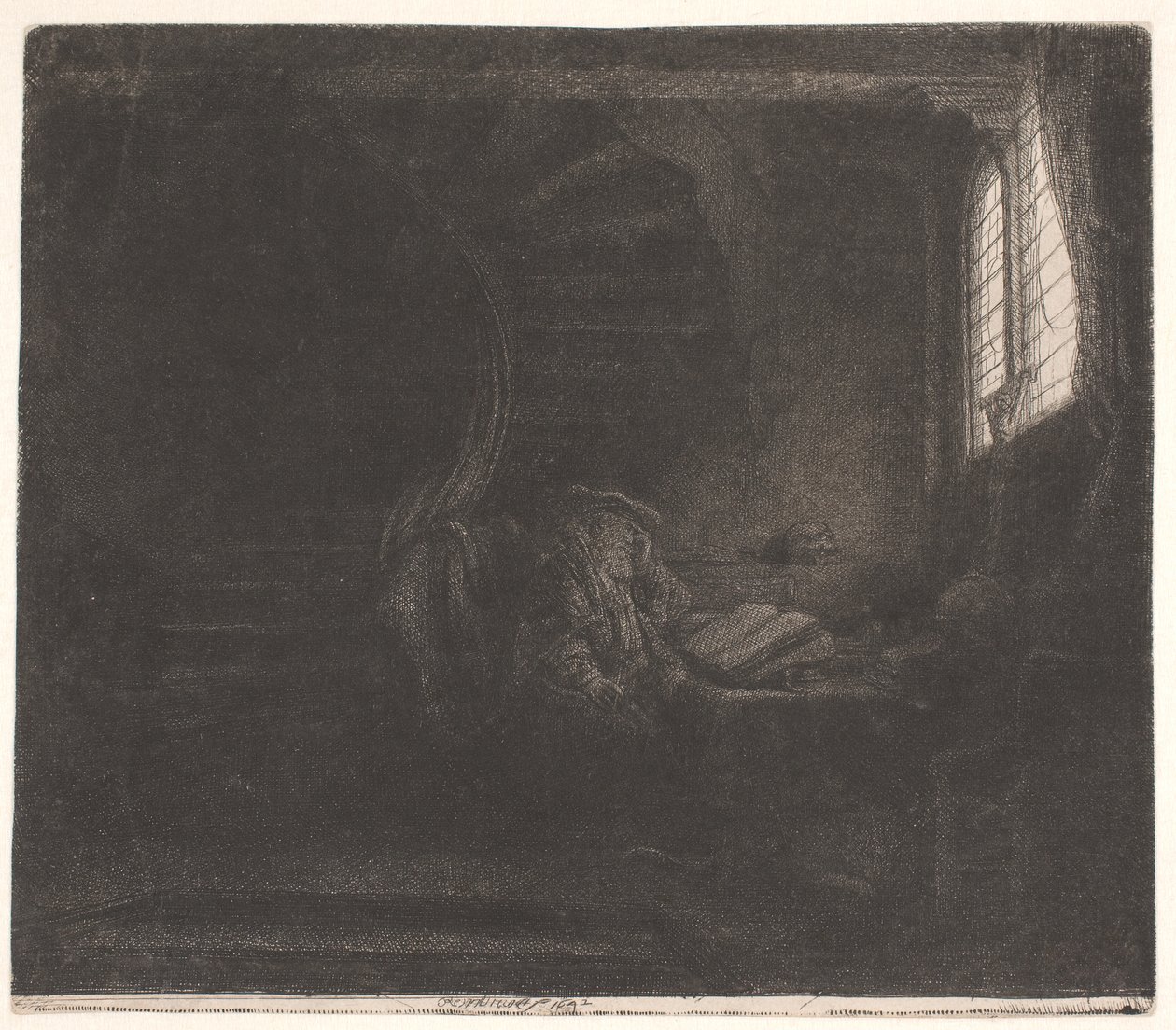 San Girolamo in una stanza buia da Rembrandt van Rijn