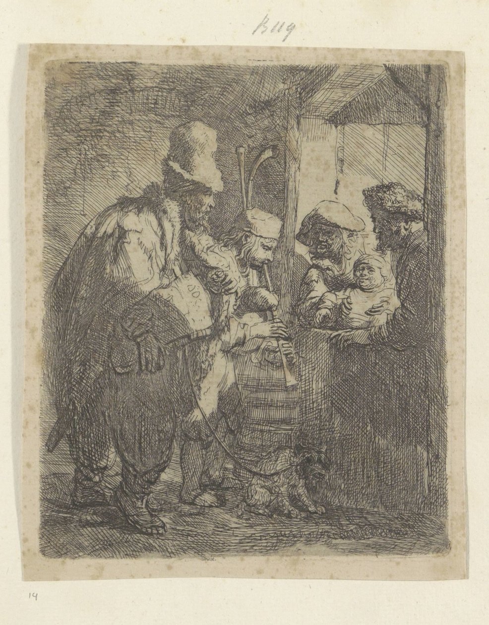 Musicisti di strada (Recueil de quatre-vingt-cinq estampes originales) da Rembrandt van Rijn