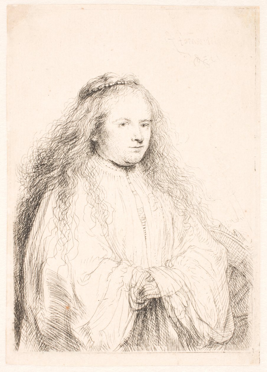 Studio di Saskia come S. Caterina (la "Piccola sposa ebrea") da Rembrandt van Rijn
