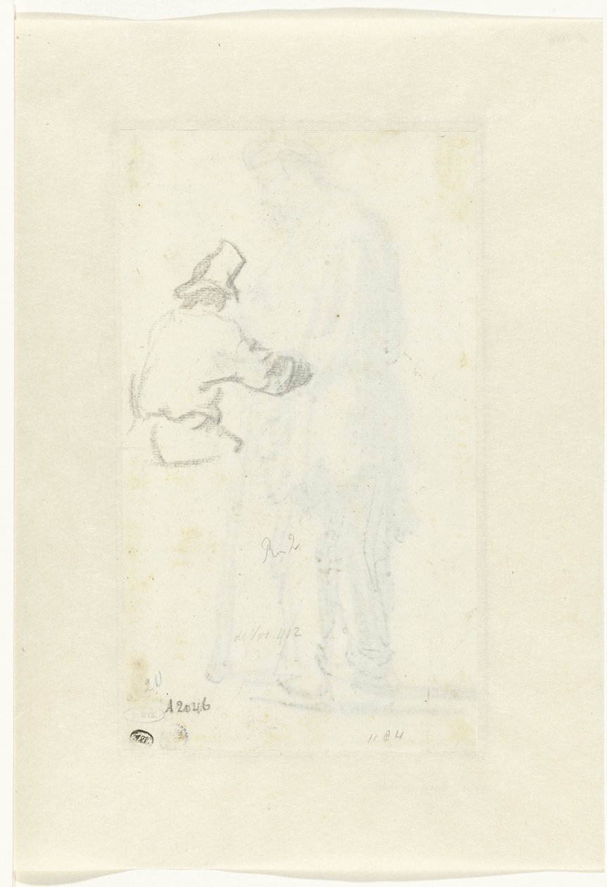 Studio di un uomo, visto di spalle da Rembrandt van Rijn