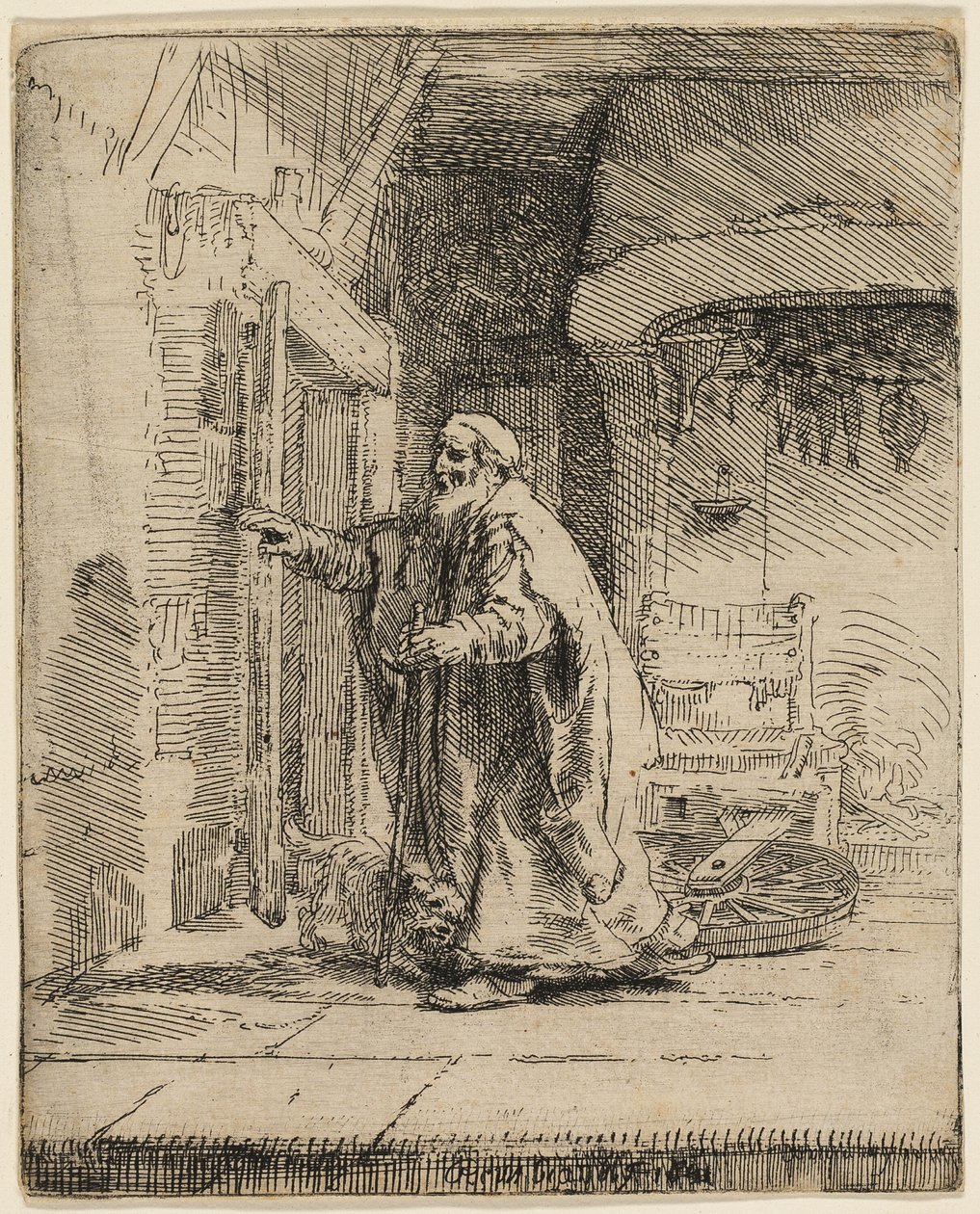 La Cecità di Tobia: La Lastra Maggiore da Rembrandt van Rijn