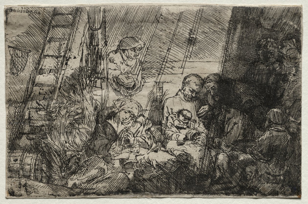 La circoncisione nella stalla da Rembrandt van Rijn