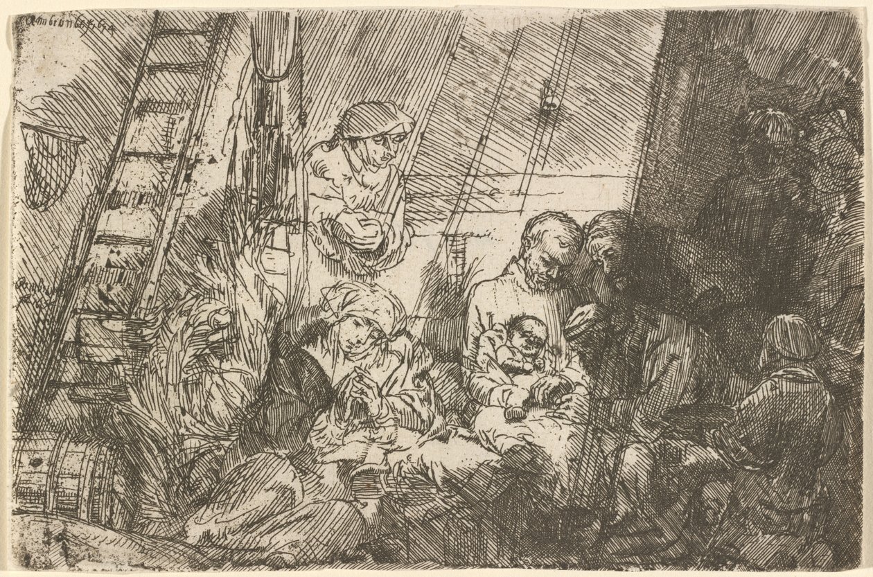 La circoncisione nella stalla da Rembrandt van Rijn