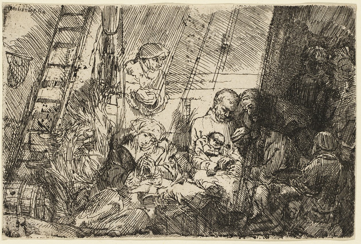 La circoncisione nella stalla da Rembrandt van Rijn