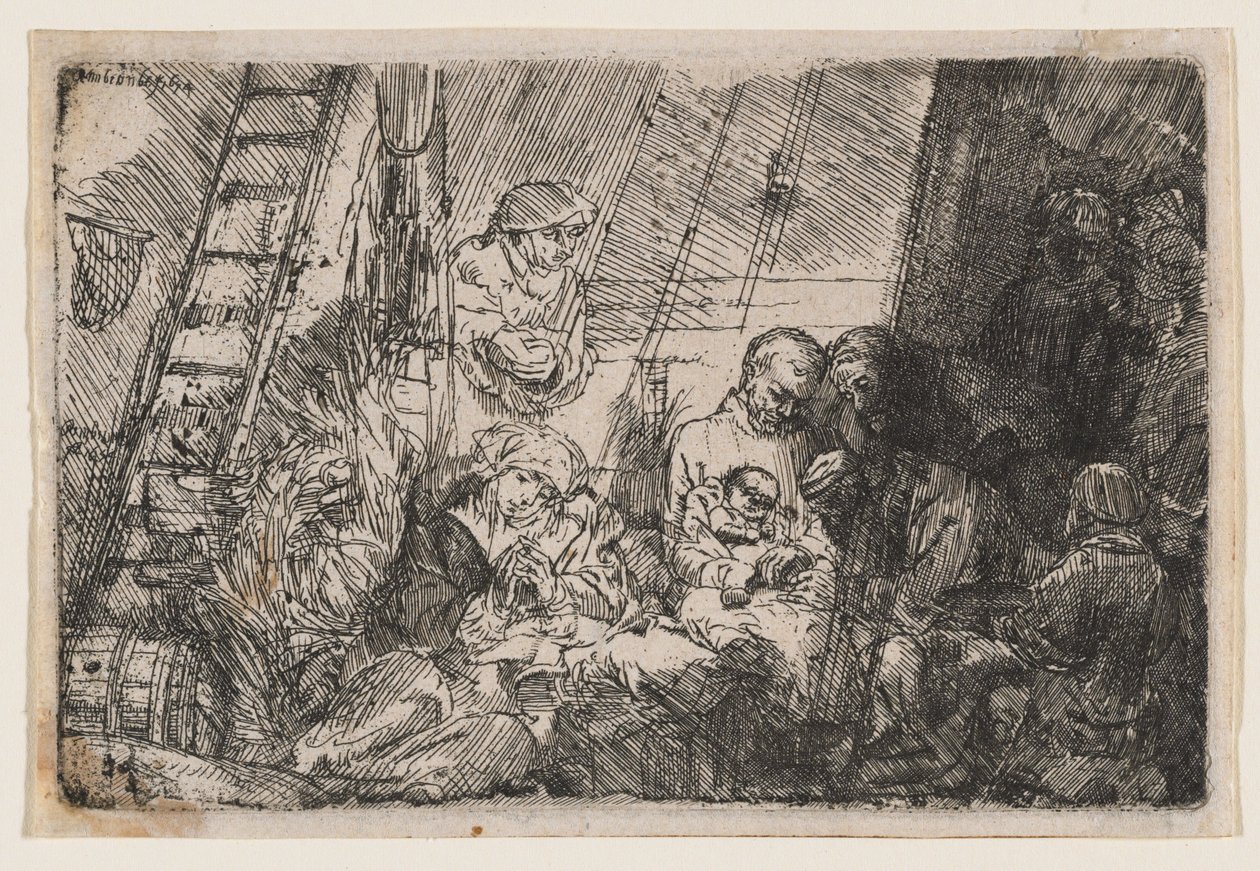 La circoncisione nella stalla da Rembrandt van Rijn
