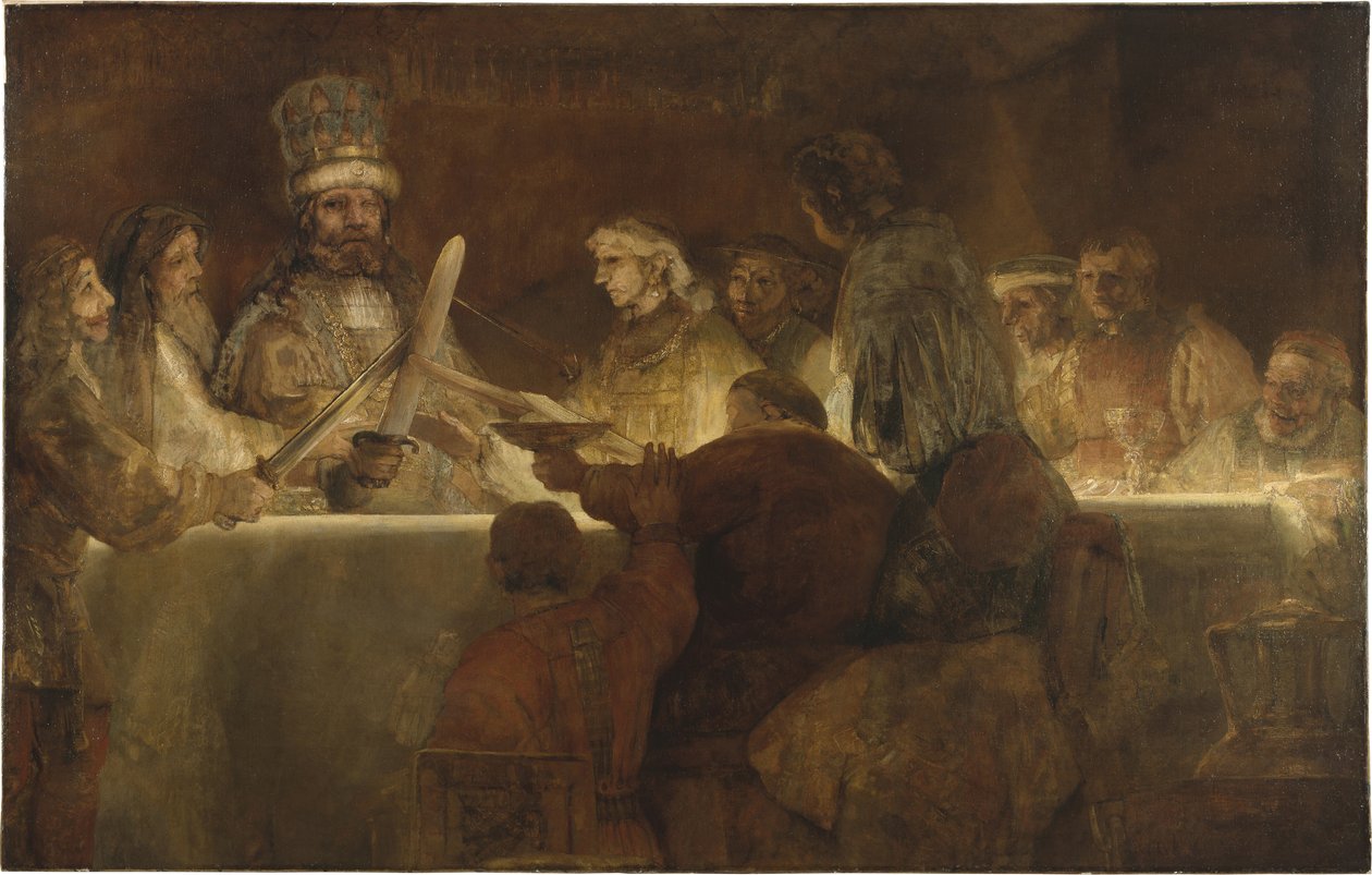 La cospirazione dei Batavi sotto Claudio Civile, 1662 da Rembrandt van Rijn