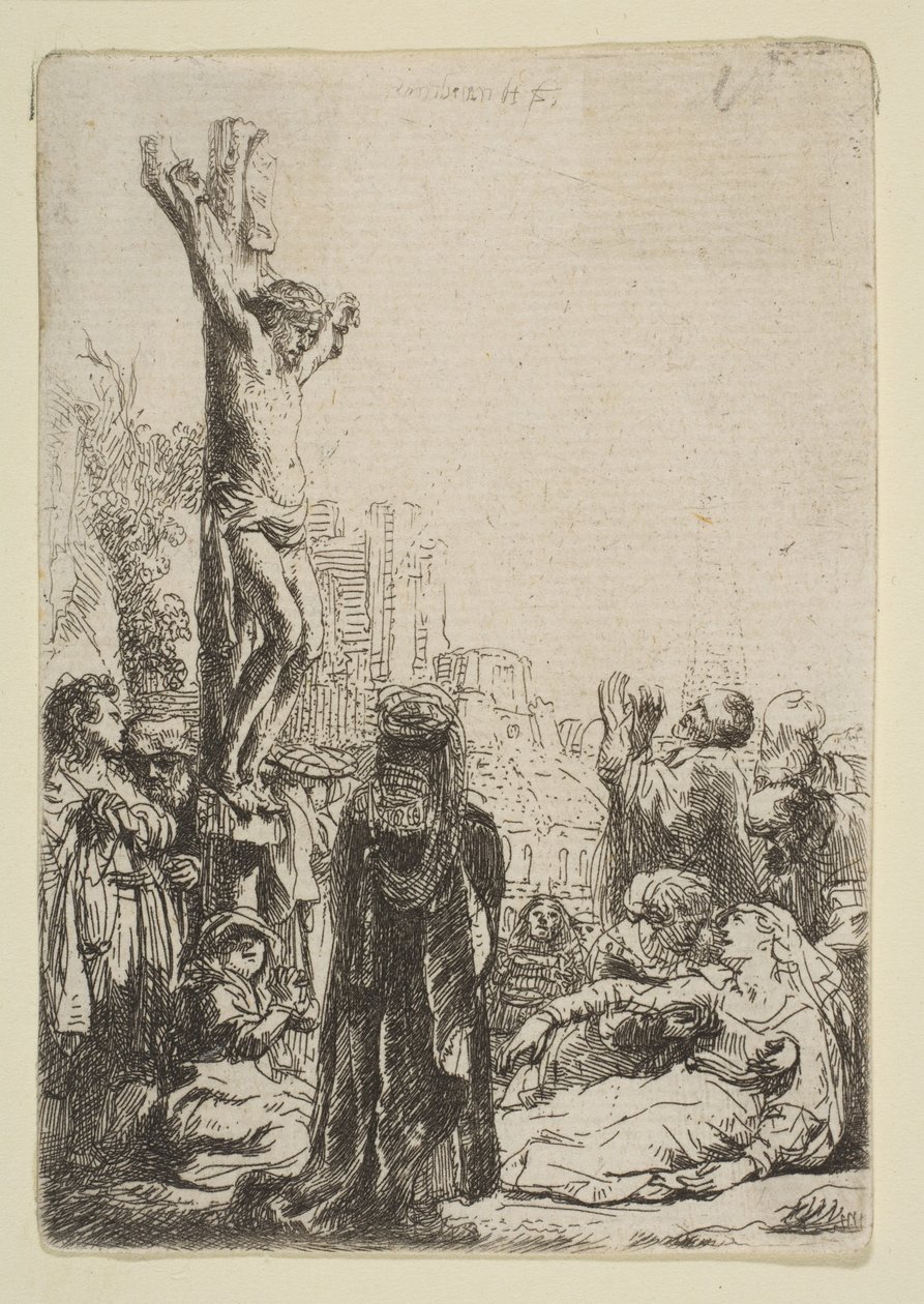 La crocifissione: piccola tavola, ca. 1635 da Rembrandt van Rijn