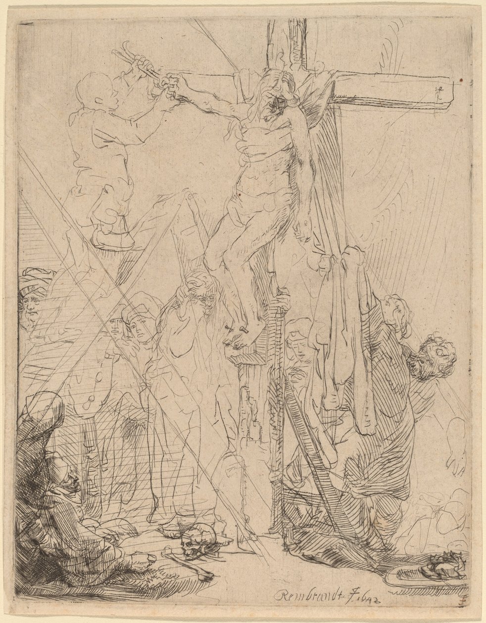 La discesa dalla croce: uno schizzo da Rembrandt van Rijn