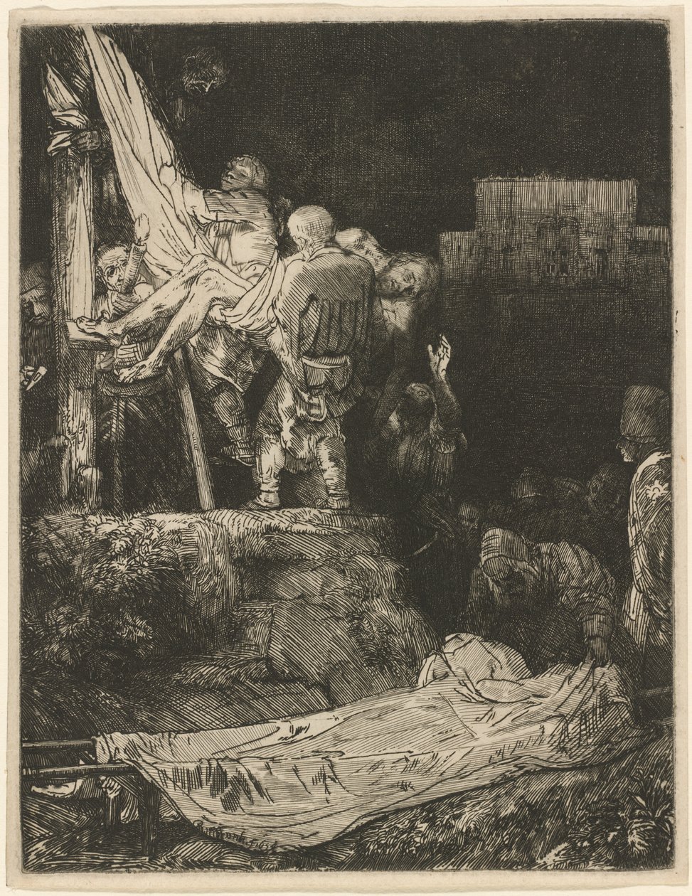 La discesa dalla croce alla luce delle torce da Rembrandt van Rijn