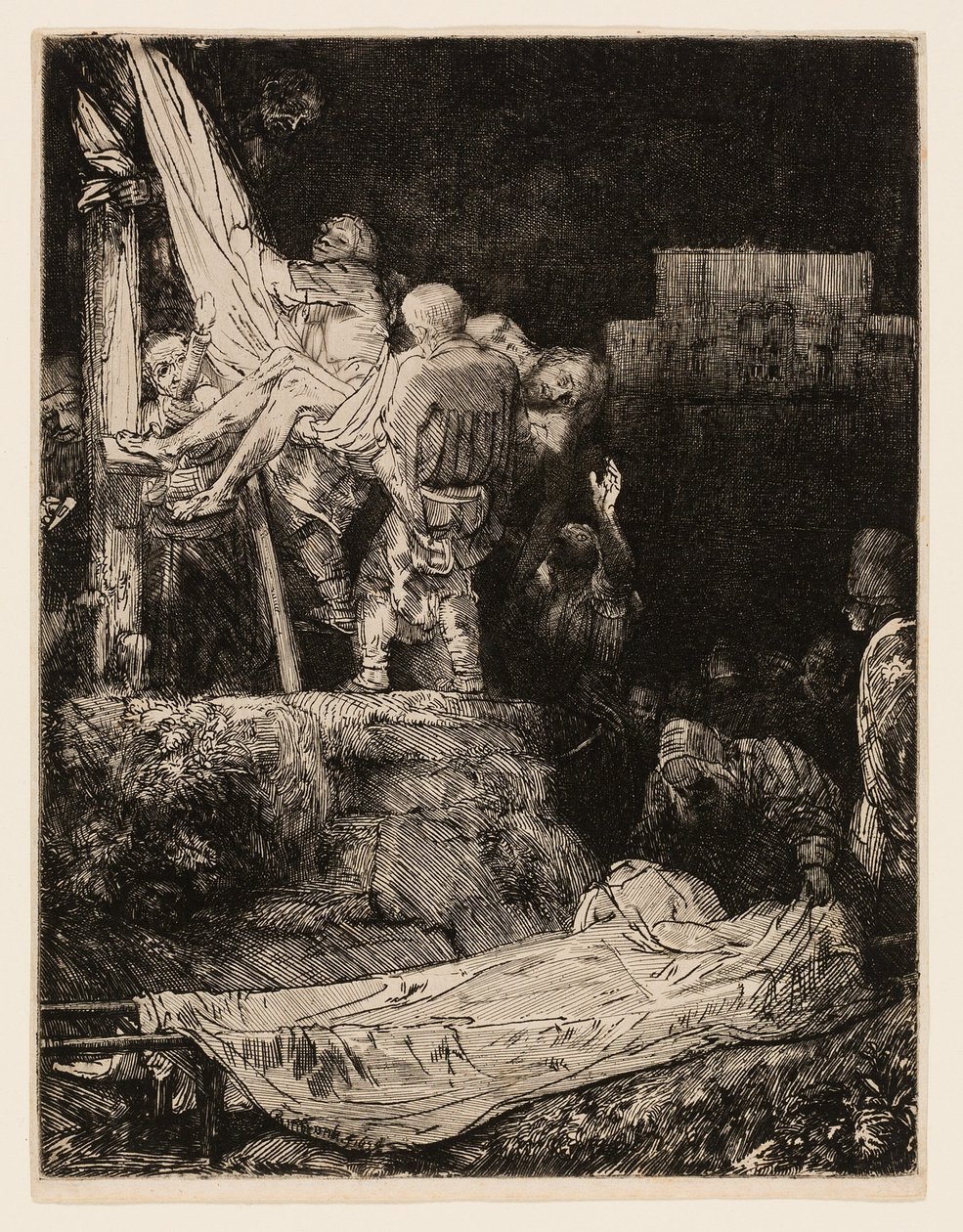 La discesa dalla croce alla luce delle torce da Rembrandt van Rijn