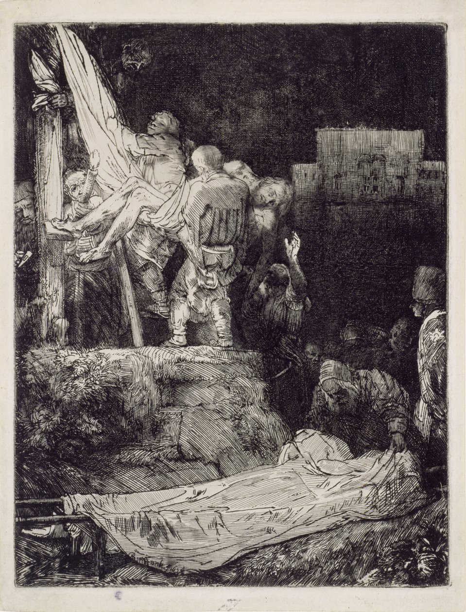 La Deposizione dalla croce alla luce delle torce da Rembrandt van Rijn