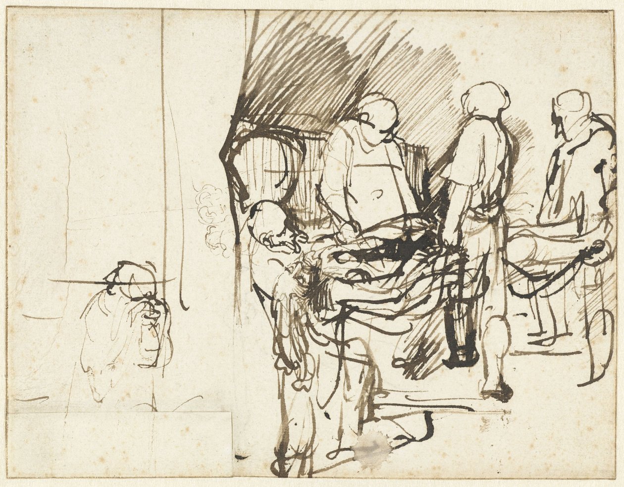 La Deposizione, sopra uno schizzo di un boia von Rembrandt van Rijn