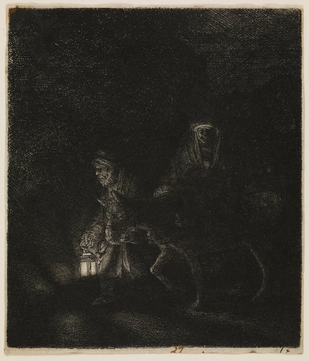 La fuga in Egitto (un’opera notturna) da Rembrandt van Rijn