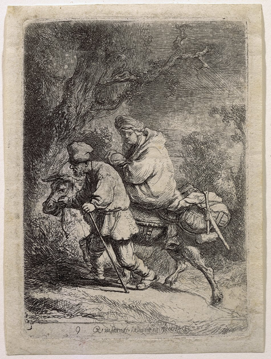 La fuga in Egitto da Rembrandt van Rijn