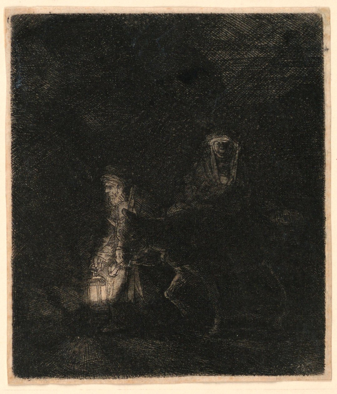 La fuga in Egitto: un pezzo notturno da Rembrandt van Rijn