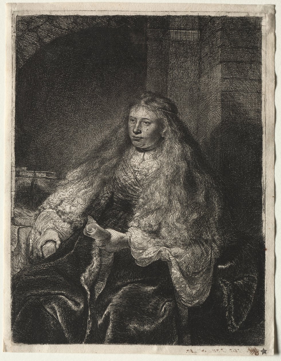 La grande sposa ebrea, 1634 da Rembrandt van Rijn