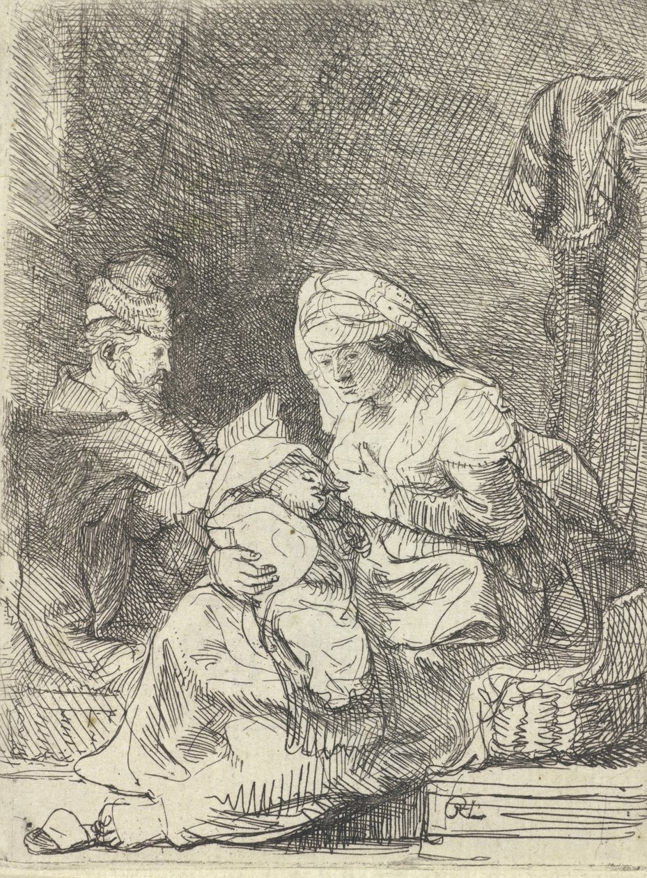 La Sacra Famiglia da Rembrandt van Rijn