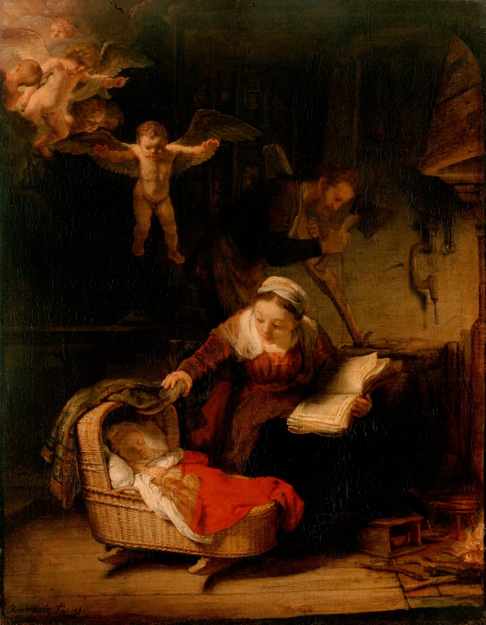 La Sacra Famiglia con Angeli da Rembrandt van Rijn