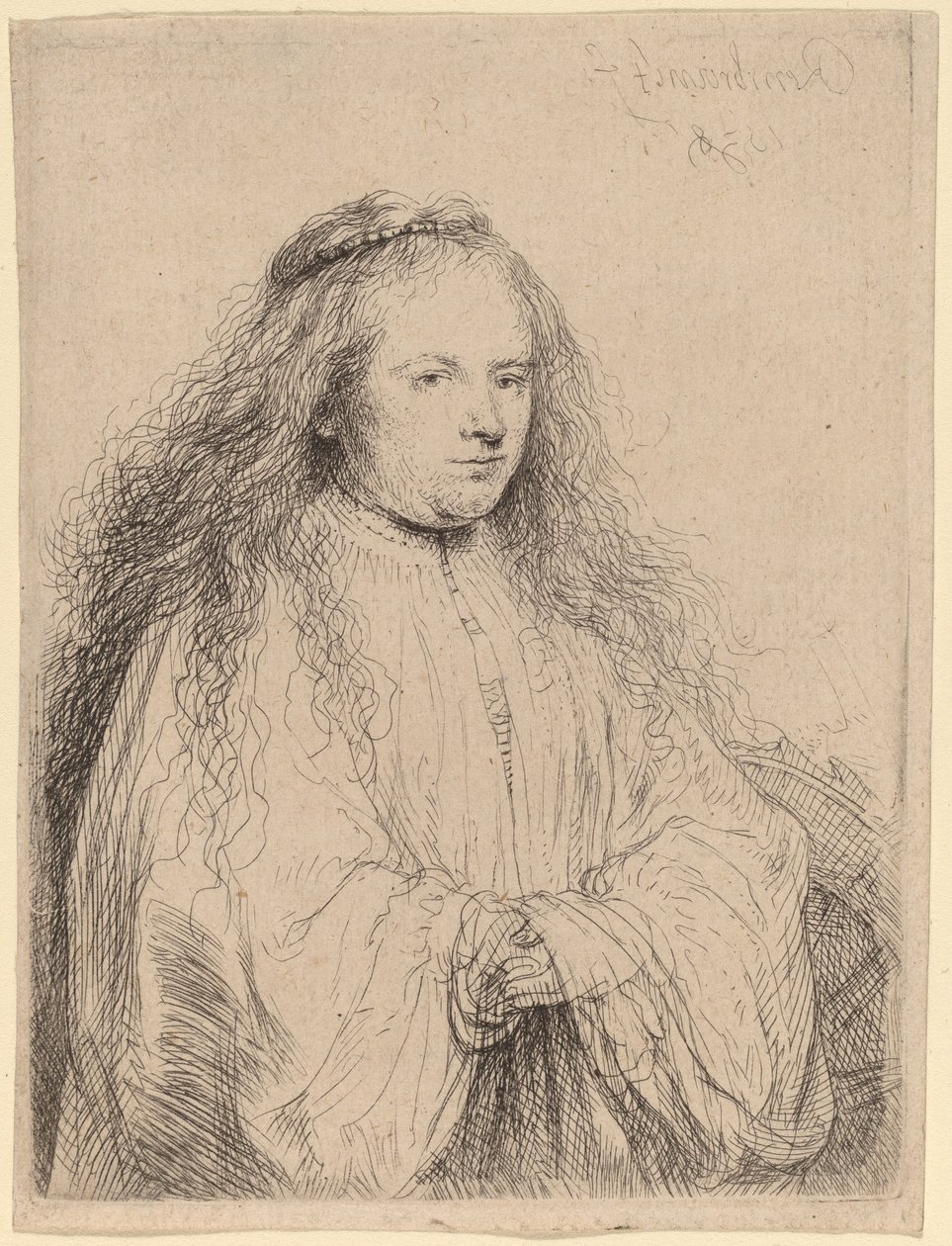 La piccola sposa ebrea (Saskia come Santa Caterina) da Rembrandt van Rijn