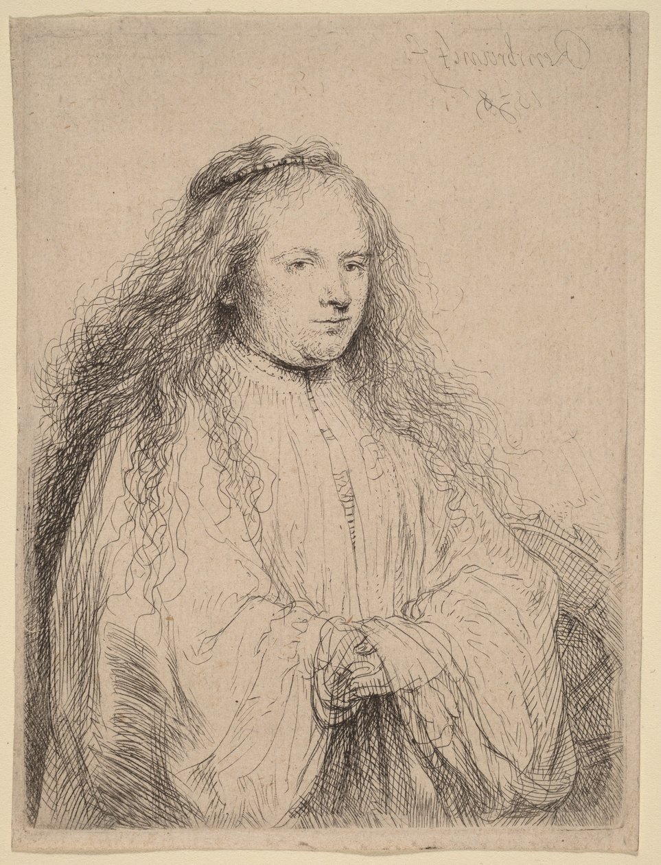 La piccola sposa ebrea (Saskia nei panni di Santa Caterina) da Rembrandt van Rijn