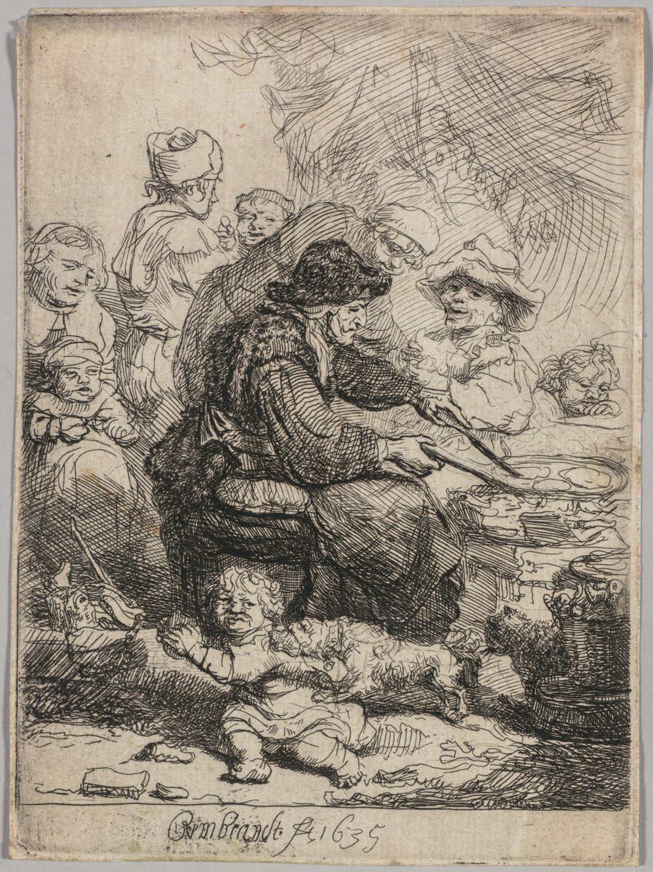 La donna dei pancake da Rembrandt van Rijn