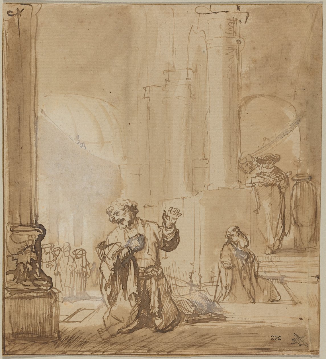 La parabola del pubblicano e del fariseo da Rembrandt van Rijn