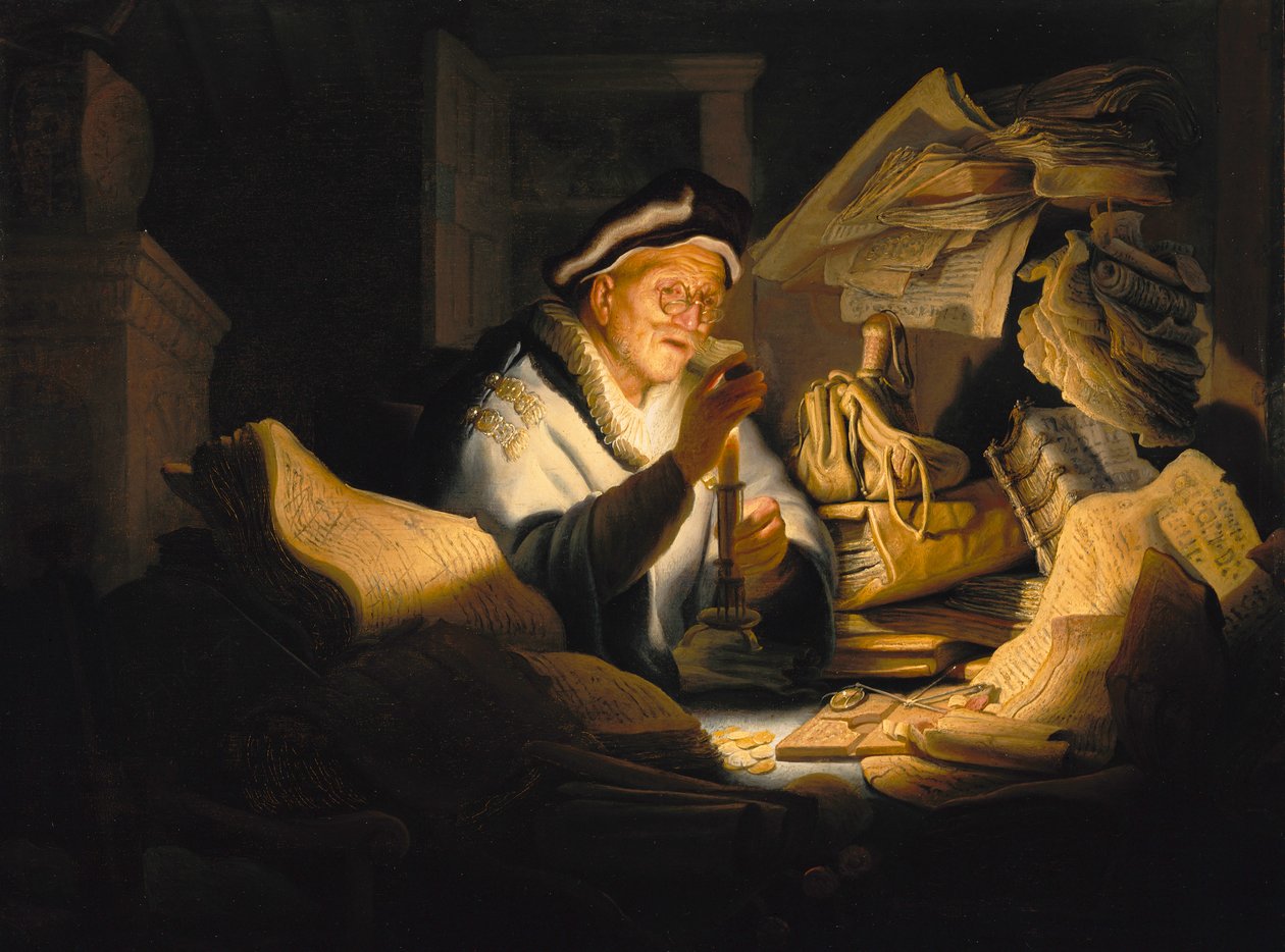 La parabola del ricco stolto, 1627 da Rembrandt van Rijn