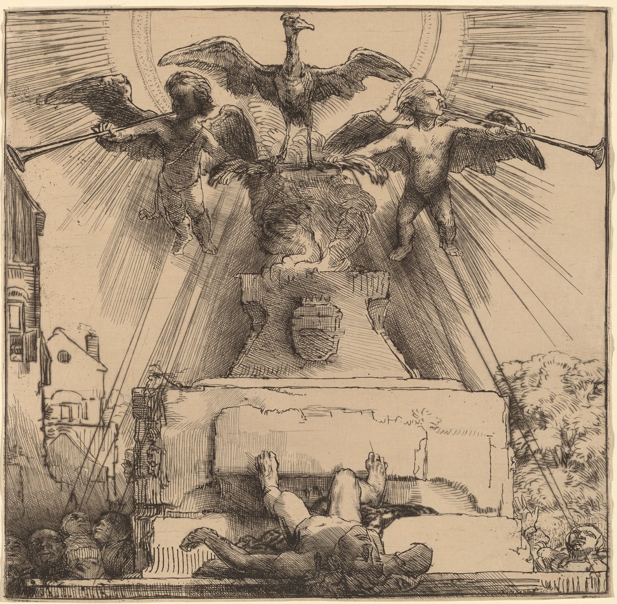 La fenice o la statua rovesciata da Rembrandt van Rijn