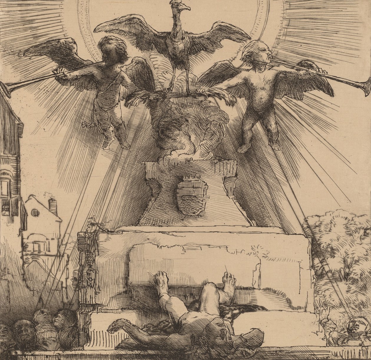 La Fenice o la Statua Rovesciata da Rembrandt van Rijn