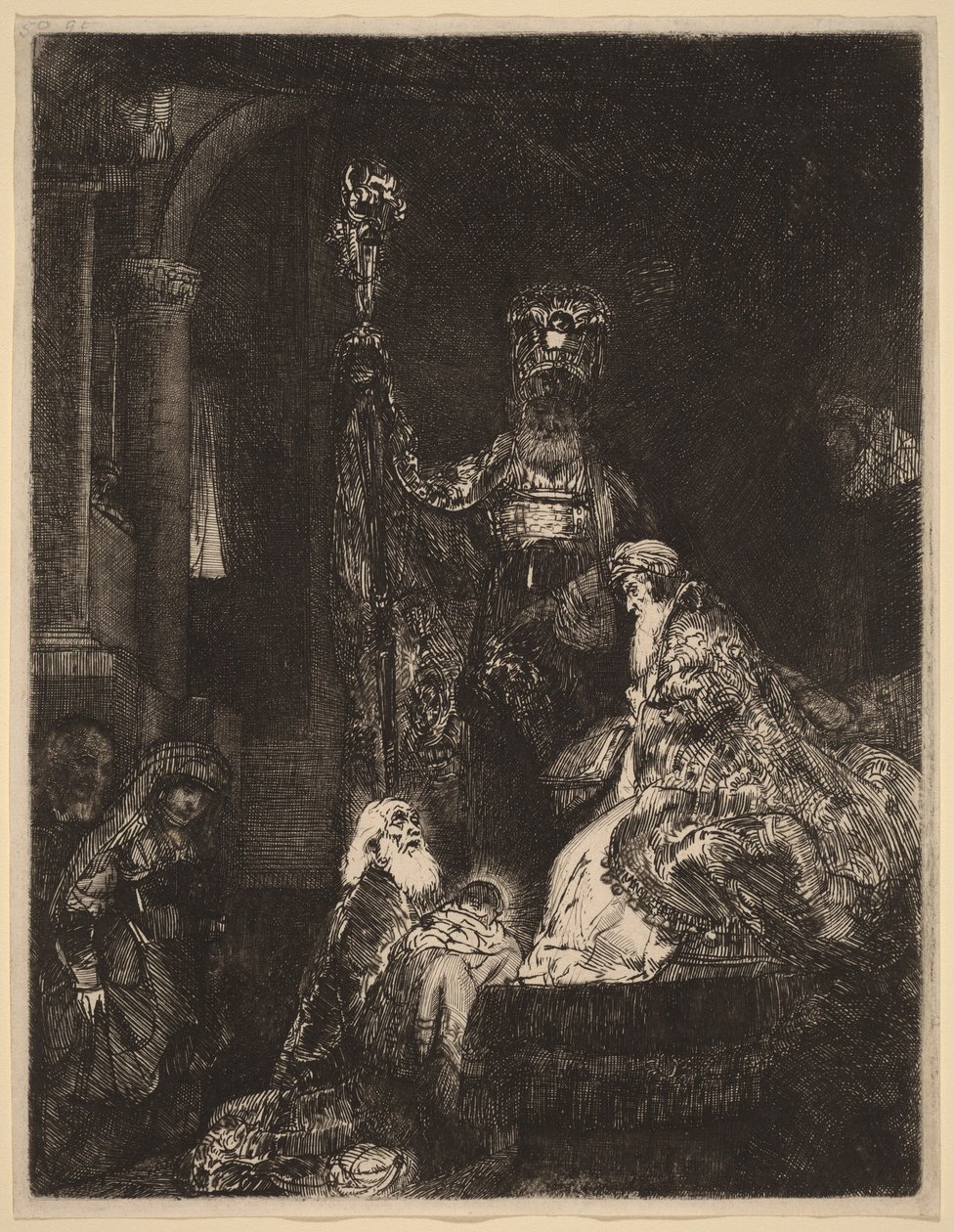 La presentazione al Tempio secondo la tradizione oscura da Rembrandt van Rijn