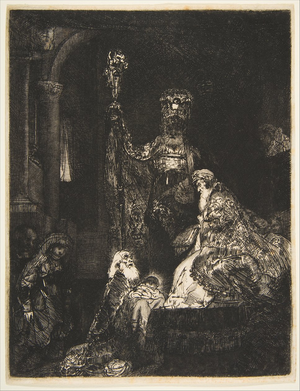 La presentazione al tempio in modo oscuro, ca. 1654 da Rembrandt van Rijn