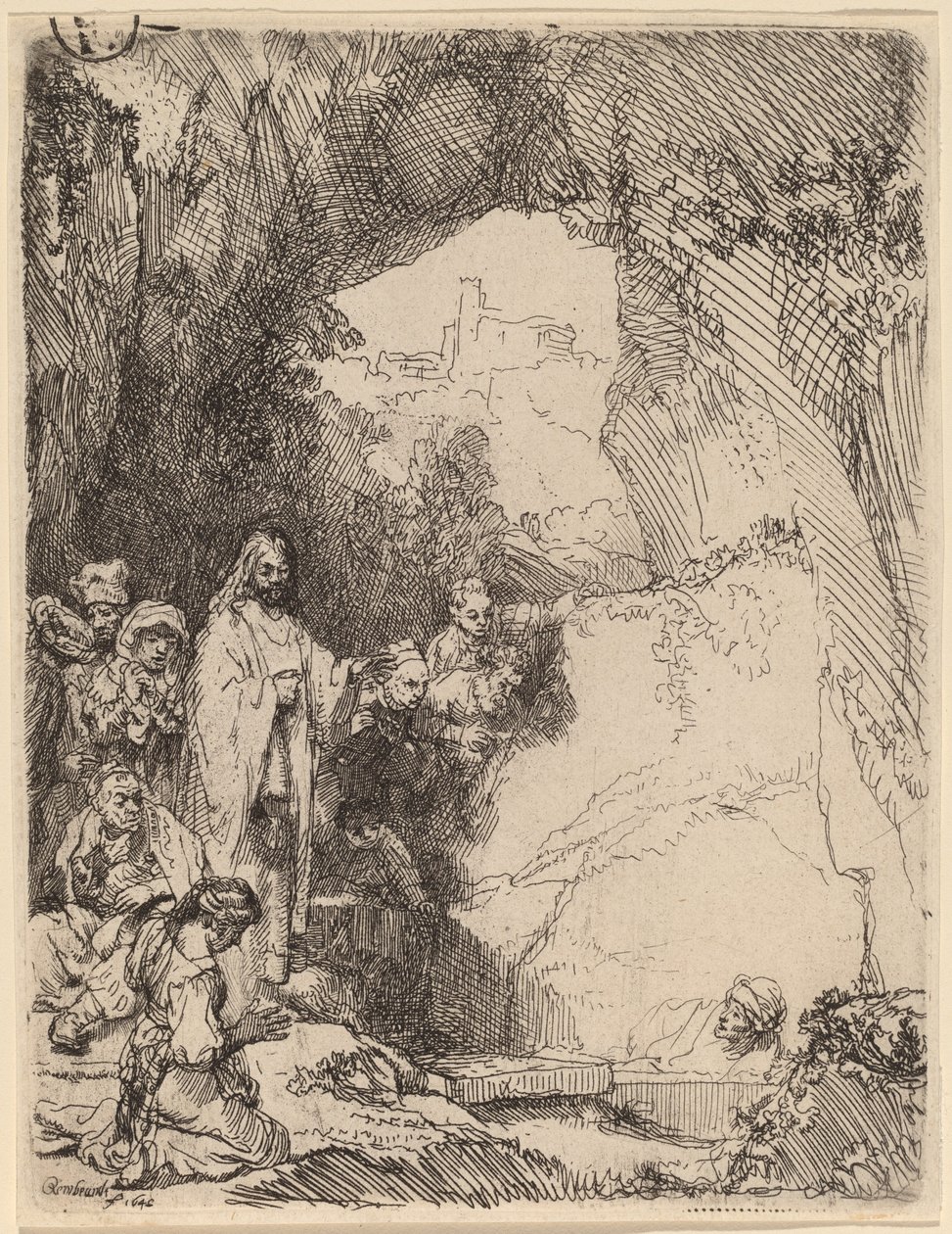 La resurrezione di Lazzaro: Piccola lastra da Rembrandt van Rijn