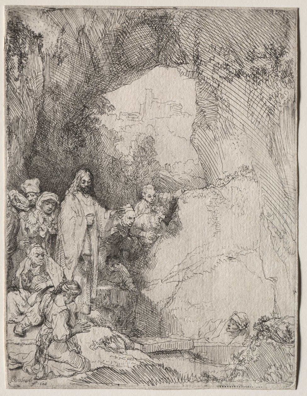 La resurrezione di Lazzaro: Piccola lastra da Rembrandt van Rijn
