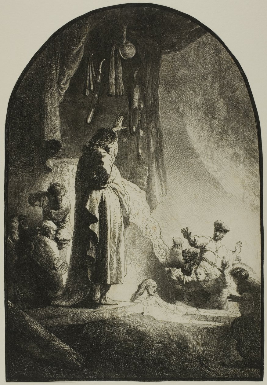 La Resurrezione di Lazzaro: La Lastra Maggiore da Rembrandt van Rijn
