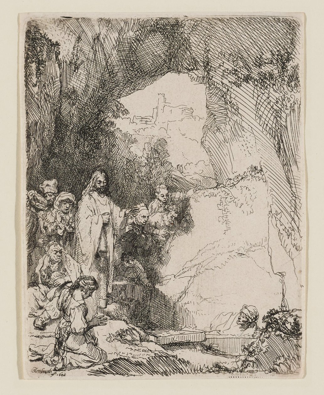 La resurrezione di Lazzaro: la tavola più piccola da Rembrandt van Rijn