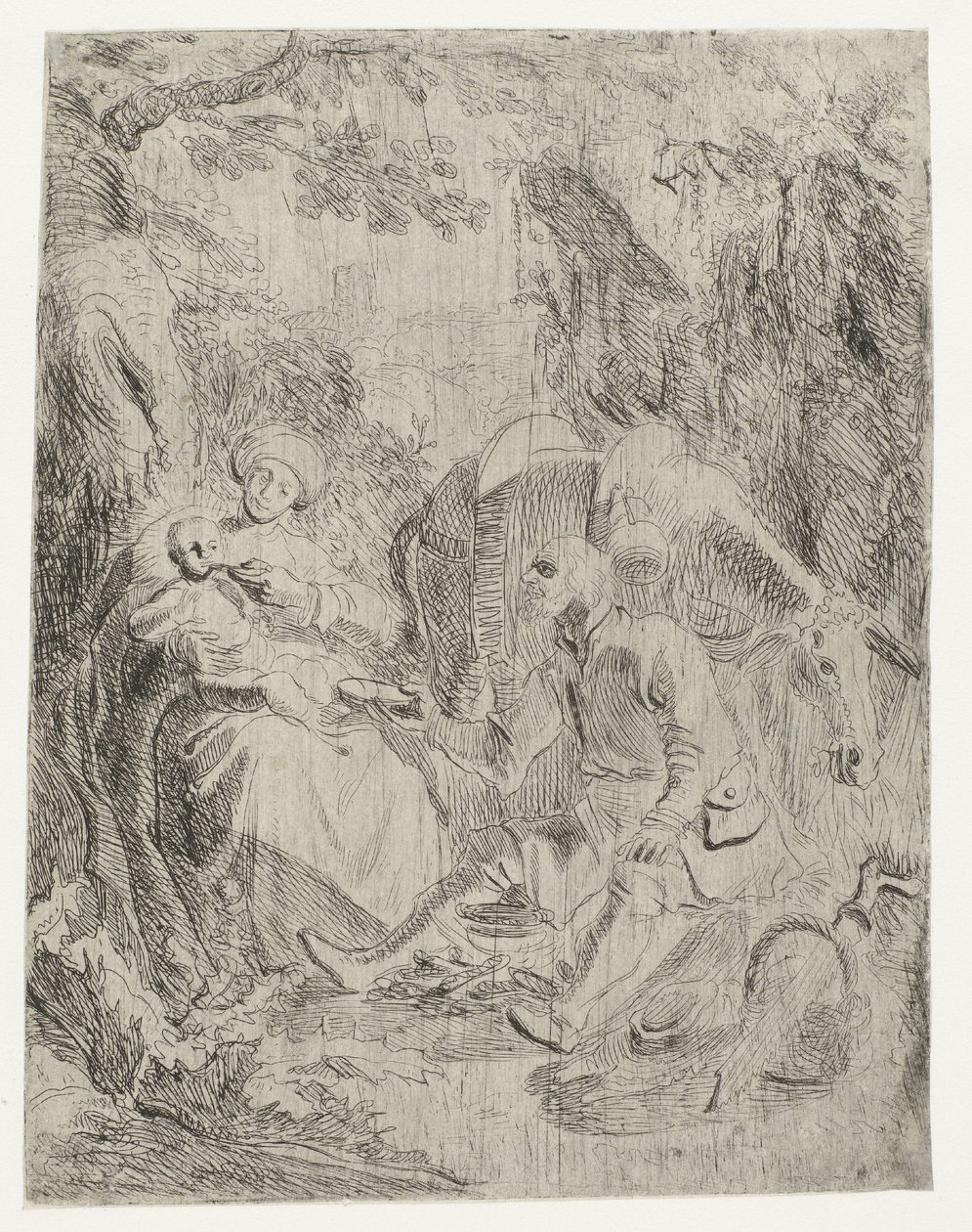 Il riposo durante la fuga in Egitto da Rembrandt van Rijn