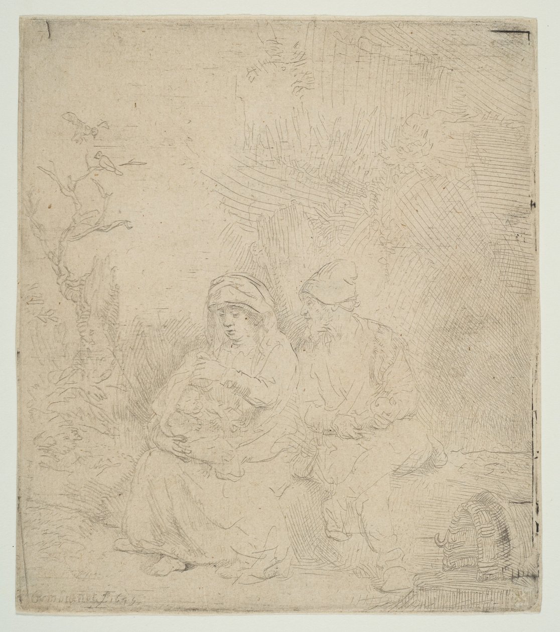 Il riposo durante la fuga in Egitto da Rembrandt van Rijn