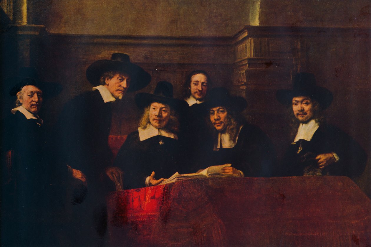 Gli ufficiali di campionamento, 1662, 1938 da Rembrandt van Rijn