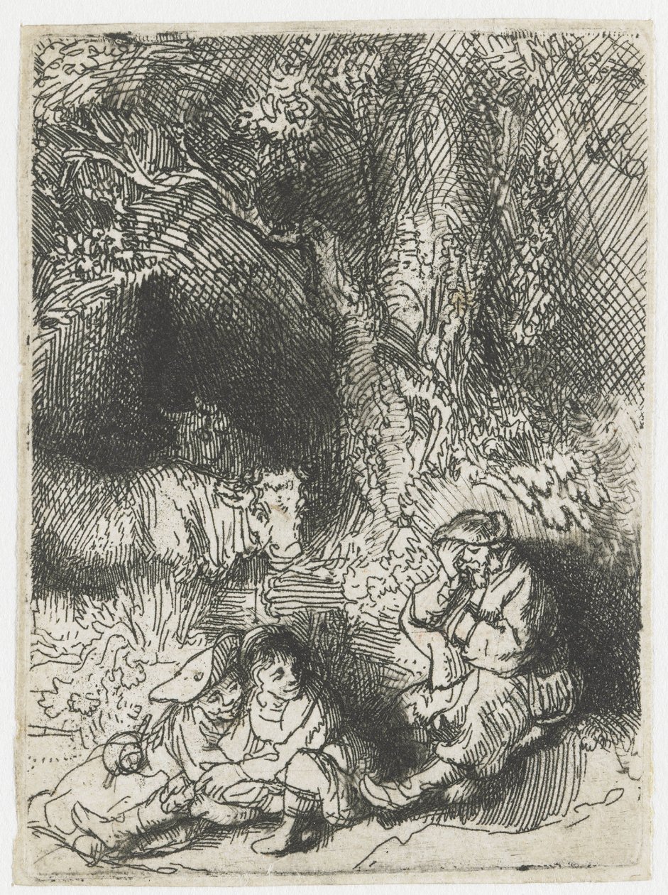 Il pastore addormentato da Rembrandt van Rijn
