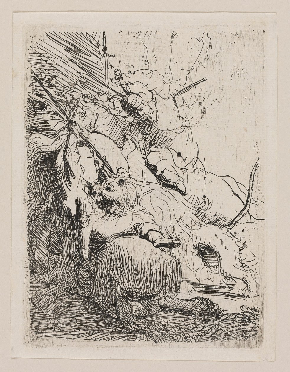 La Piccola Caccia al Leone (Con Un Leone) da Rembrandt van Rijn
