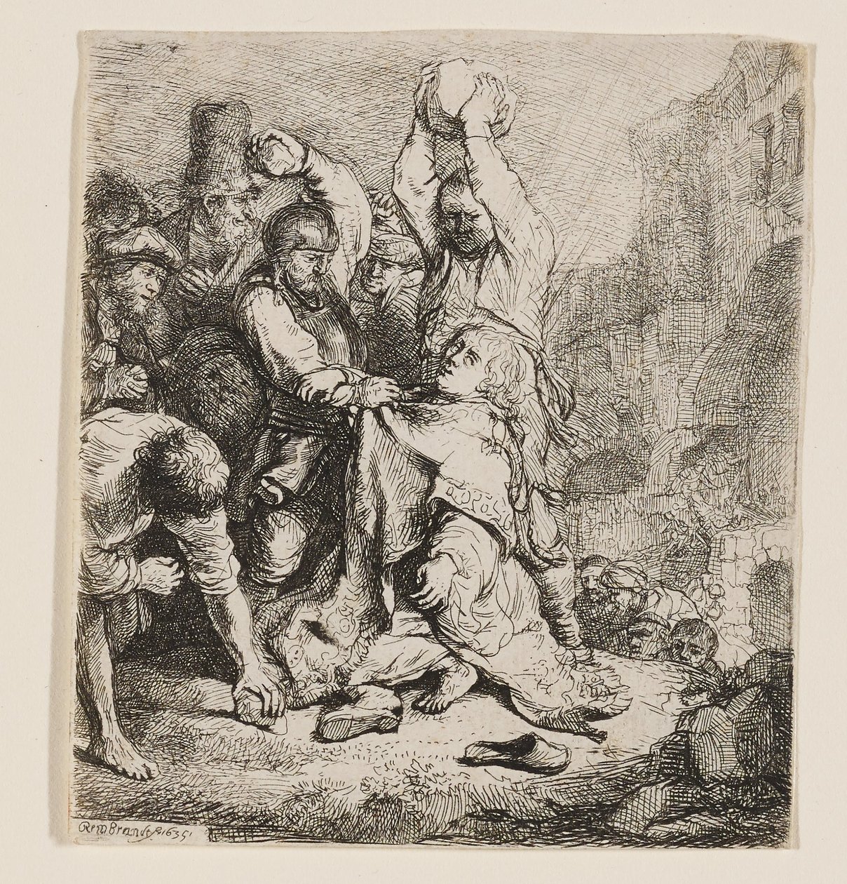 La lapidazione di Santo Stefano da Rembrandt van Rijn