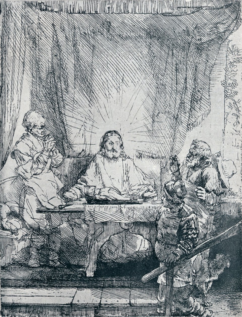 La cena di Emmaus da Rembrandt van Rijn