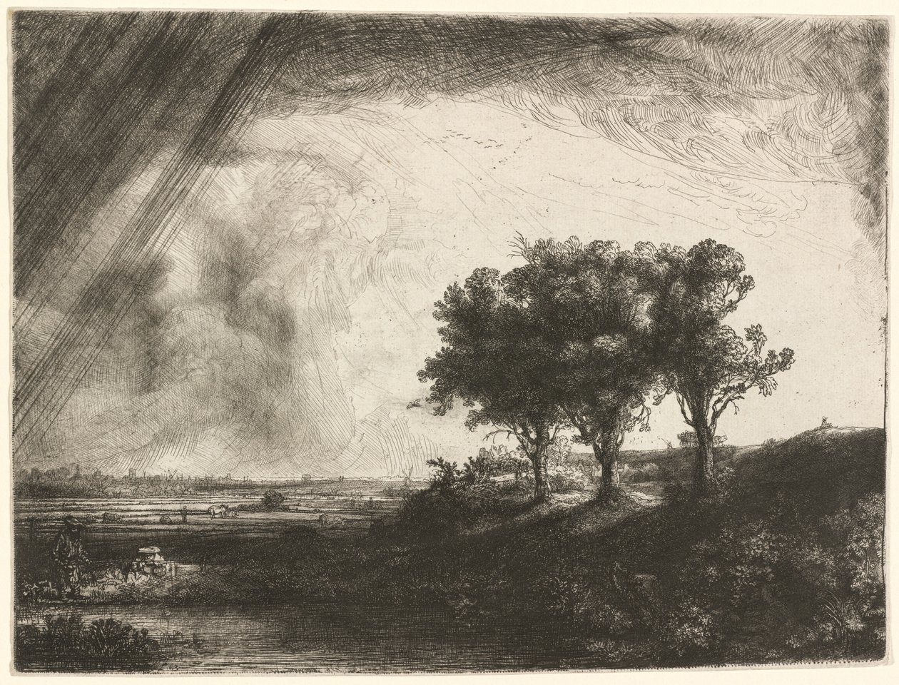 I tre alberi da Rembrandt van Rijn